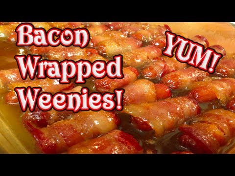 Bacon Wrapped Weenies~With Brown Sugar Butter Sauce