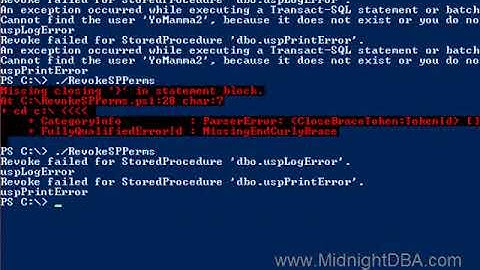 Change SQL Server Permissions in Powershell: Part 2