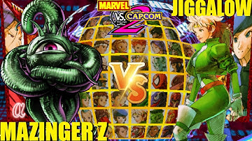MvC2 Mvci Umvc3 MAZINGER Z vs JIGGALOWW (Fightcade) pt 3