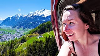 Americans visit BEAUTIFUL Switzerland by TRAIN! 🚂 A Guide to taking the Bernina Express