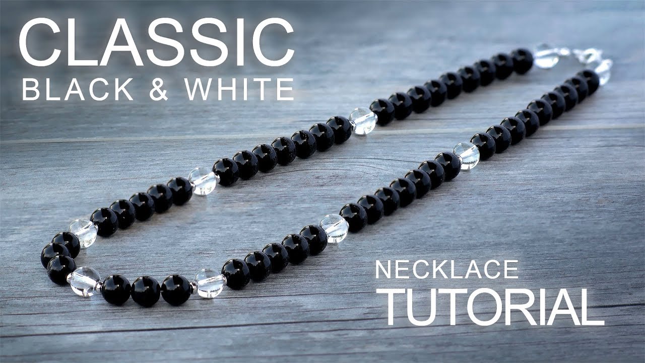 Classic Black and White - Necklace Making Kit