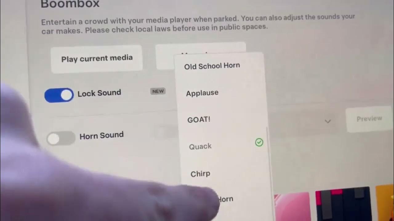 Tesla released custom lock sounds in holiday update. (2023.44.30.1-3