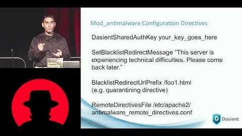Black Hat USA 2010: A Novel Apache Module for Containing web-based Malware Infections 4/5