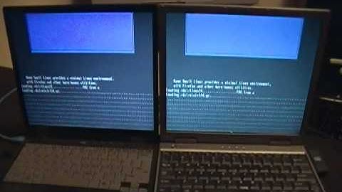 Dualing Laptops PXE Booting Damn Small Linux