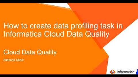 How to Create and Run Cloud Data Profiling Task in Cloud Data Quality