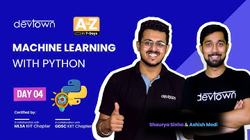 [Premiere] DAY 04 | Machine Learning with Python | COMPLETE in 7 - DAYS