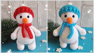 ⛄Снеговик Вязаный Крючком⛄Crochet Snowman⛄Schneemann Häkeln