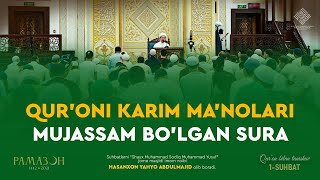 Qur'oni Karim ma'nolari mujassam bo'lgan sura | Қуръони Карим маънолари мужассам бўлган сура