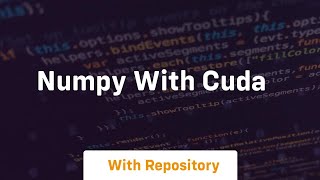 numpy with cuda Profile