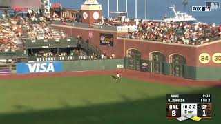 2025-08-30 Mason caught ground rule double @SFGiants vs @orioles