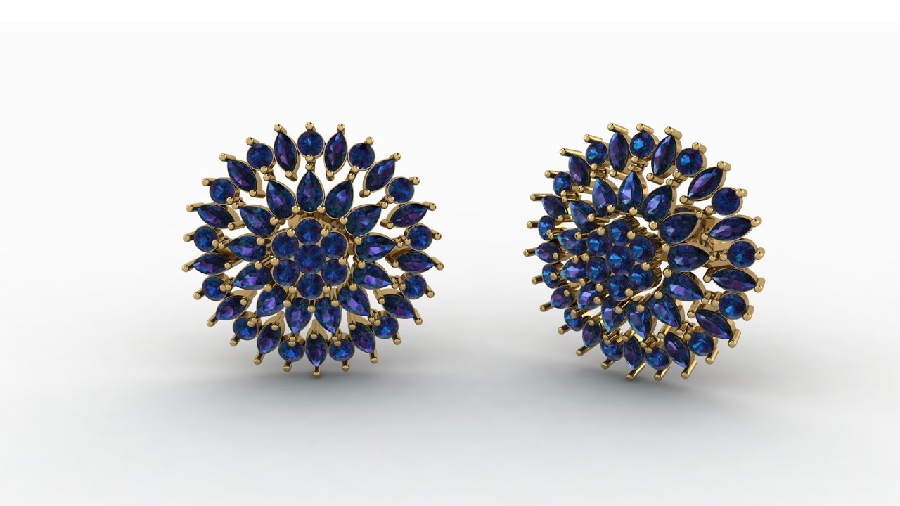 ||Making of Stud Earring in Matrix9 ||3d Cad Modeling ||Jewelry Cad Design |Earring Tutorial