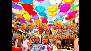 Catania, Sicily, Italy by cruise ship with kids. July 2023. Pizza el Duomo, La Pescheria, St. Agatha