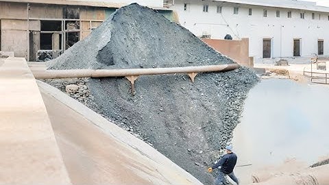 Barge unloading 2600 tons of ore and cobblestone - Relaxing Flow , Vlog of work on the barge