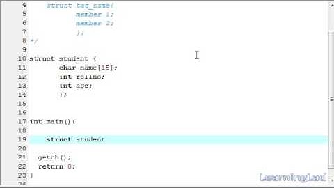 049  49   Structures in C Programming Language Video Tutorial