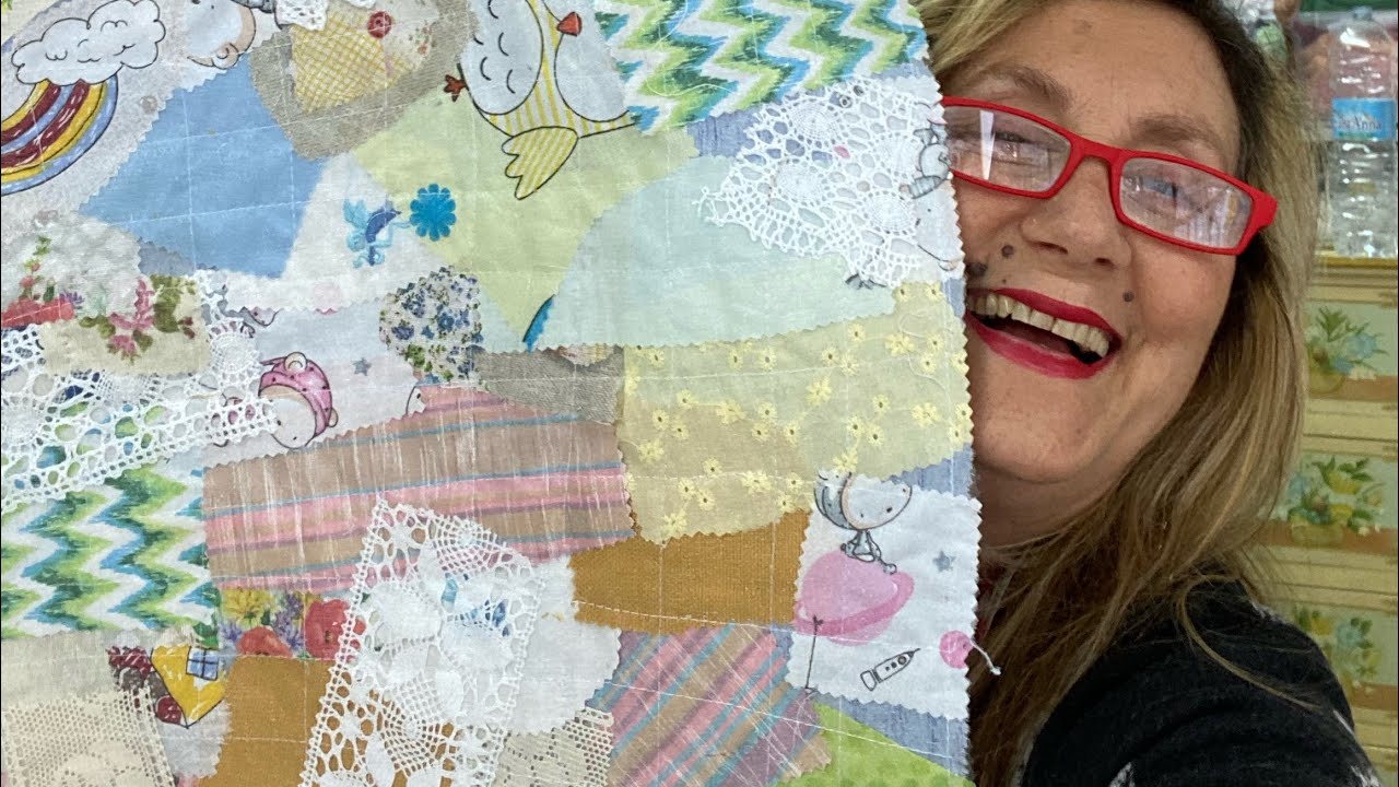 Riciclo geniale di rimasugli di tessuto.Il baule della nonna.