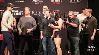 UFC Fight Night Zagreb Maryna Moroz vs Cristina Stanciu weigh in face off