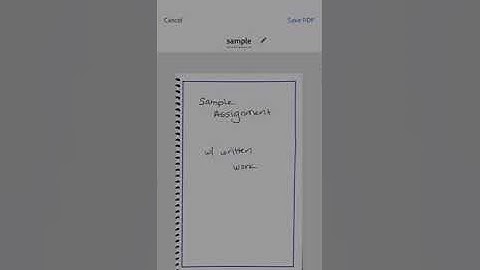 Scan paper with Adobe Scan and Submit to Canvas Assignment