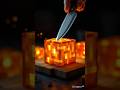 breaking magma block with a knife 'ASMR' #satisfying