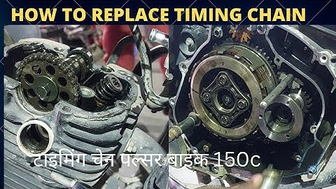 2.1K view Timing Chain Change Pulsar 150cc Engine Open टाइमिंग चैन चेंज पल्सर 150c बाइक का #shorts