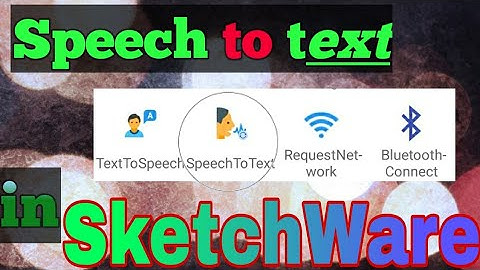 Speech to text in SketchWare