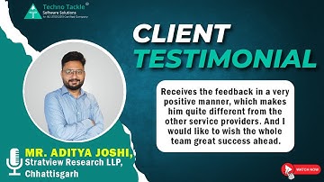 Client Testimonial | Aditya Joshi |Stratview Research LLP | Techno Tackle Software Solutions