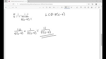 Adding Subtracting Rational Expressions Different Denominators