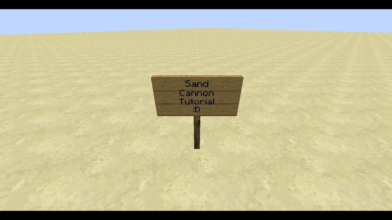 Minecraft tutorial how to make a sand cannon YouTube