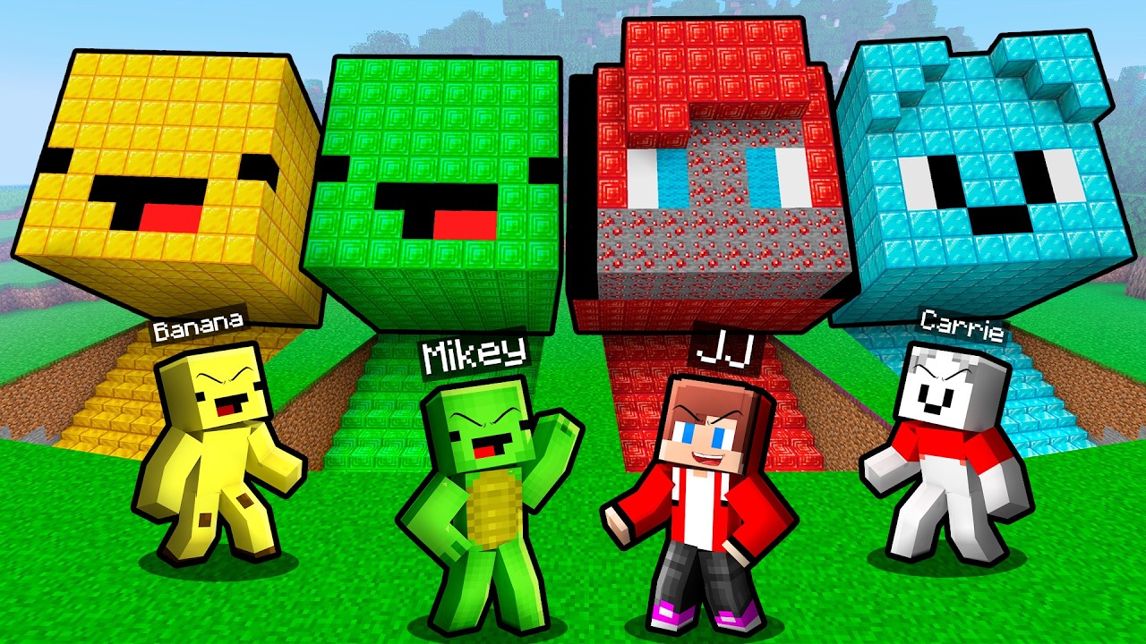 Mikey vs JJ vs Friends: HEAD BASE BATTLE In Minecraft - Maizen