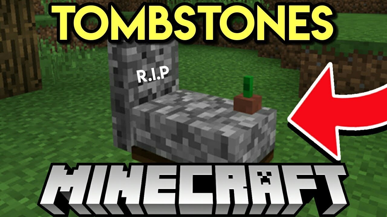 How to get tombstones in Minecraft MCPE & Bedrock !!! YouTube