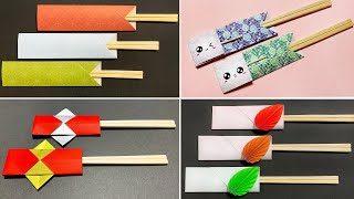 【簡単折り紙】 お箸袋の折り方【Easy Origami】How to make Chopstick bag easy folding paper　색종이접기 젓가락봉투　正月　折纸　謹賀新年　筷子袋