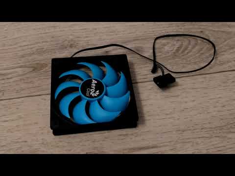 Вентилятор Aerocool Motion 12 Plus - тест вращения крыльчатки и качества антивибрационных креплений
