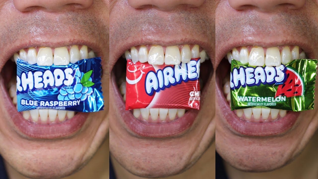 Viral ASMR How I eat AIRHEADS candy mini bars. doctortristanpeh 