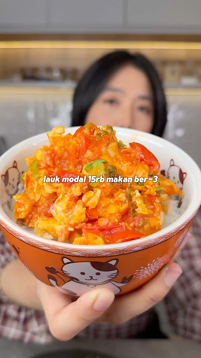 These tomato eggs can be a side dish option before you get paid #ngeshortsbareng