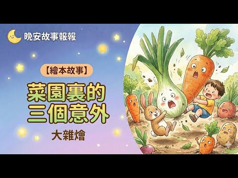 【 晚安故事報報 】EP138《 菜園裏的三個意外_大雜燴 》｜兒童故事繪本｜幼兒睡前故事
