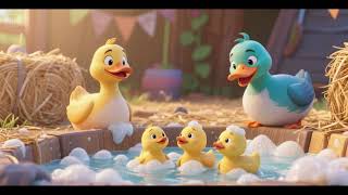 🦆🌾 The Ducklings’ Hay Bath Adventure | Nursery Rhymes & Kids Songs
