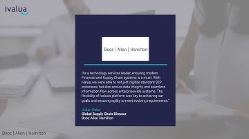 Booz Allen Hamilton  Digitizing Government Compliant Systems with Ivalua