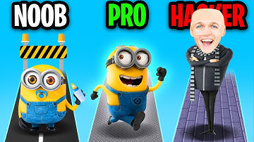 NOOB vs PRO vs HACKER In MINION RUSH! (ALL LEVELS GAMEPLAY!)