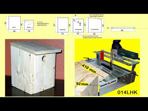 Izveidojiet savu ligzdošanas kastīti zīlītēm, zvirbuļiem, zvirbuļiem un Co saskaņā ar instrukcijām.