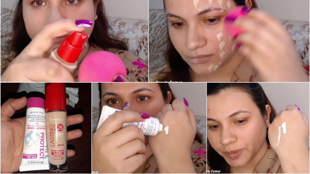 Rimmel Lasting Finish Foundation Review  Rimmel Protect & Fix Primer Review  