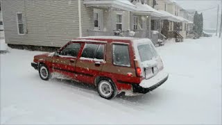 '86 TOYOTA TERCEL WAGON 4WD IN SNOW & MUD