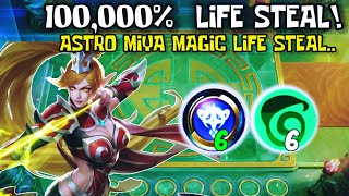 ASTRO MIYA CRAZY LIFE STEAL!!! EARTH + HAA'S CLAW + WEAP MASTER + ASTRO | MAGIC CHESS MOBILE LEGENDS