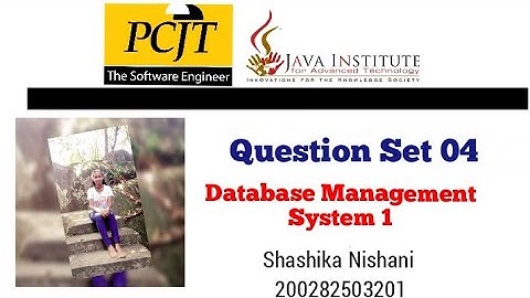Database Management System Task 04  | 1st Year | Semester 01 | Java Institute