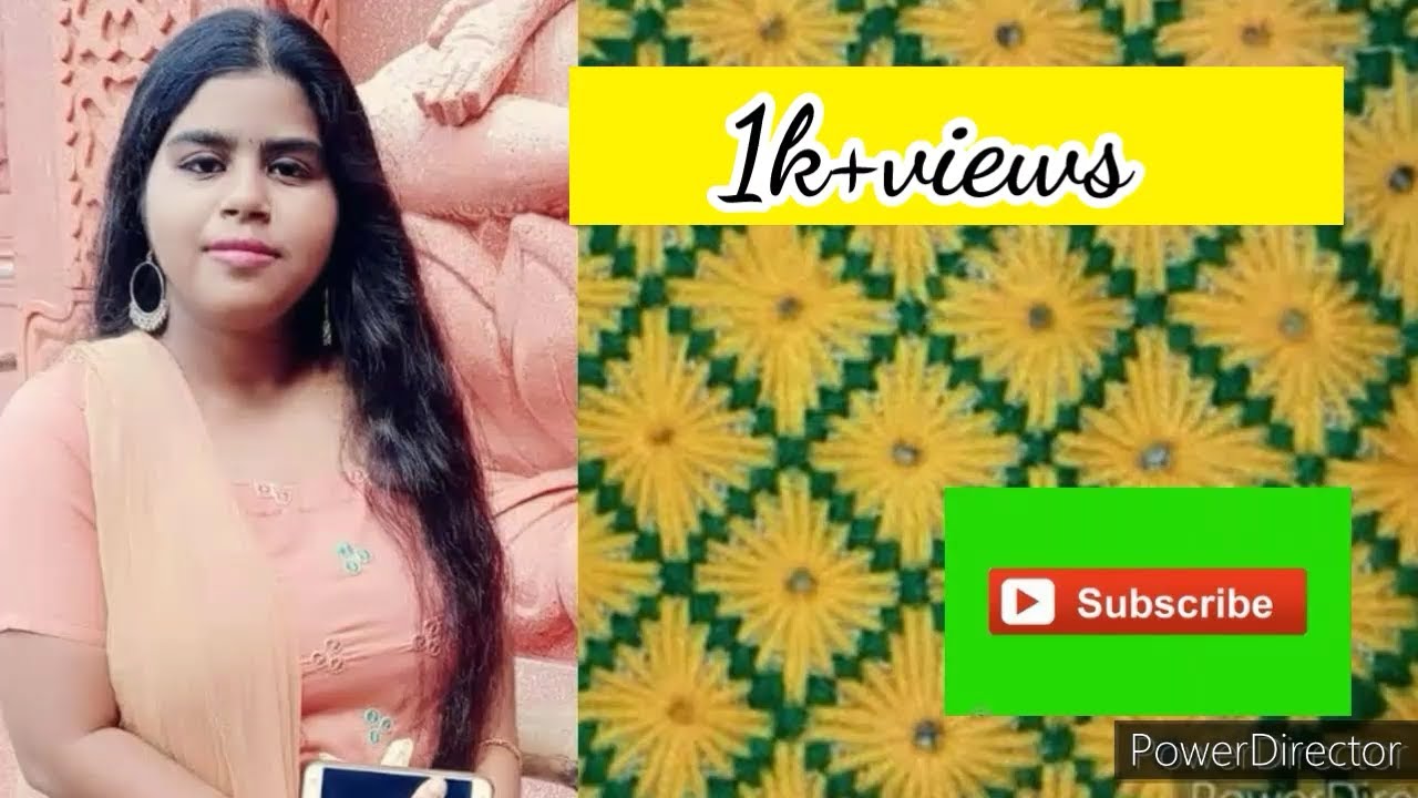 Woolen cross stich flower doormat design how to make sitting mat