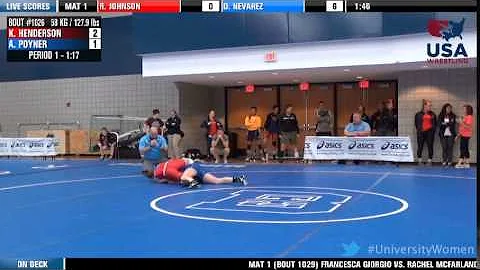 58 kg CQF - Kennon Henderson (McKendree) vs. Anna ...