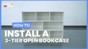 How to Install the 3-Tier Open Bookcase 8-Cube Floor Standing Shelves | CB10403 #costway #howto