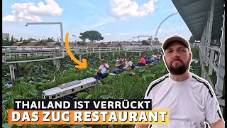 Unglaublich: Ein Zug fährt mitten durchs Restaurant | Thailand 2025
