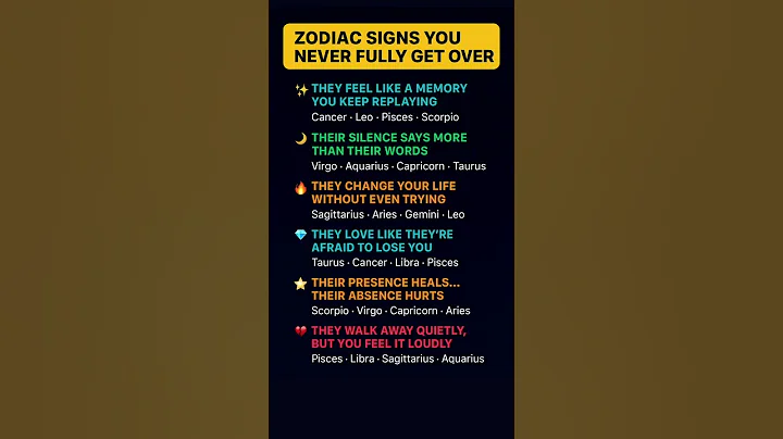 Zodiac Signs You Never Fully Get Over #zodiac #shorts #viral #shorts #trending