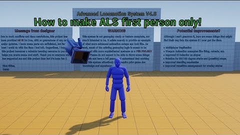 How to make ALS v4 first person only | UE5 ALS V4 Beginner Tutorial