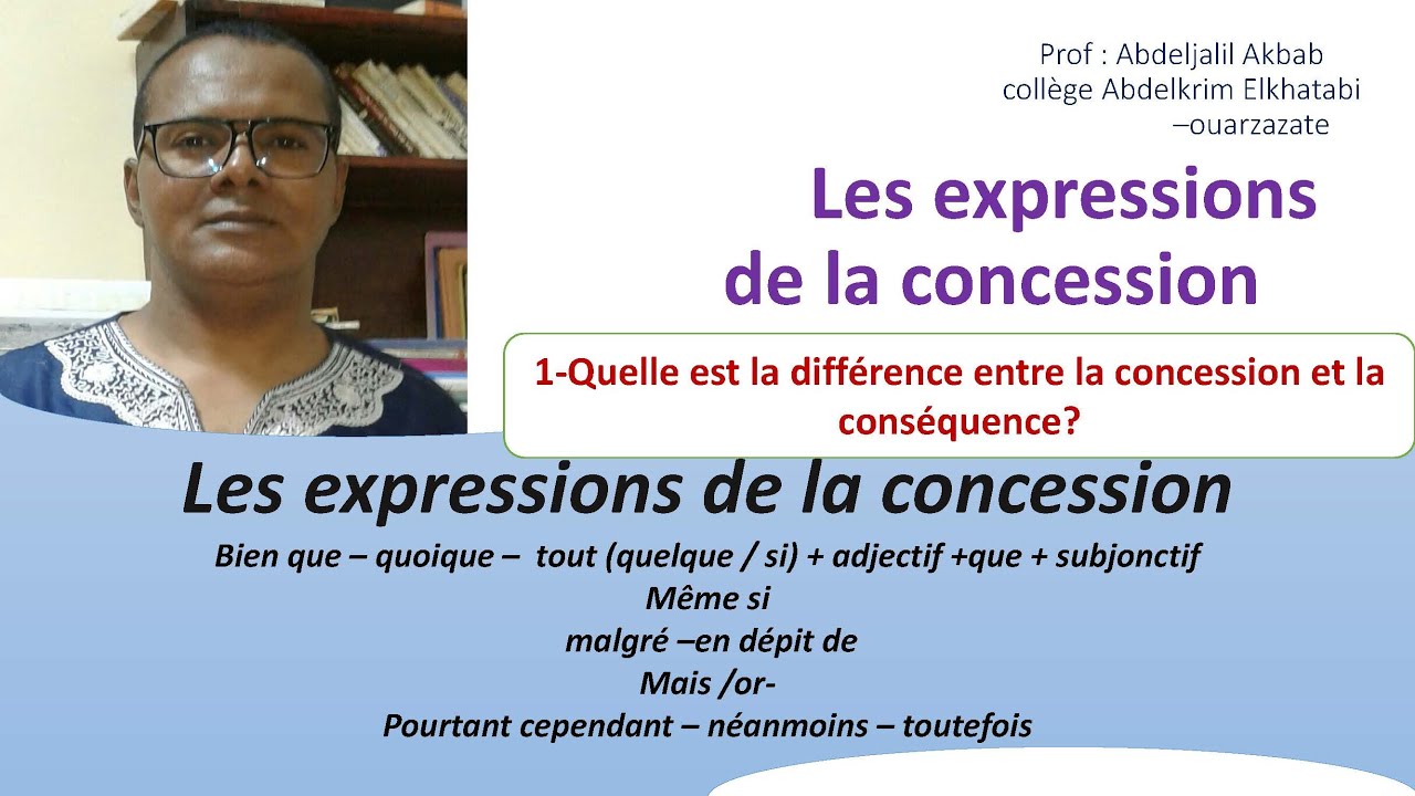 Quelle est la différence entre la conséquence et la concession