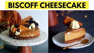How to make Biscoff Cheesecake No Eggs/No Gelatin | Eggless Lotus Biscoff Cheesecake
